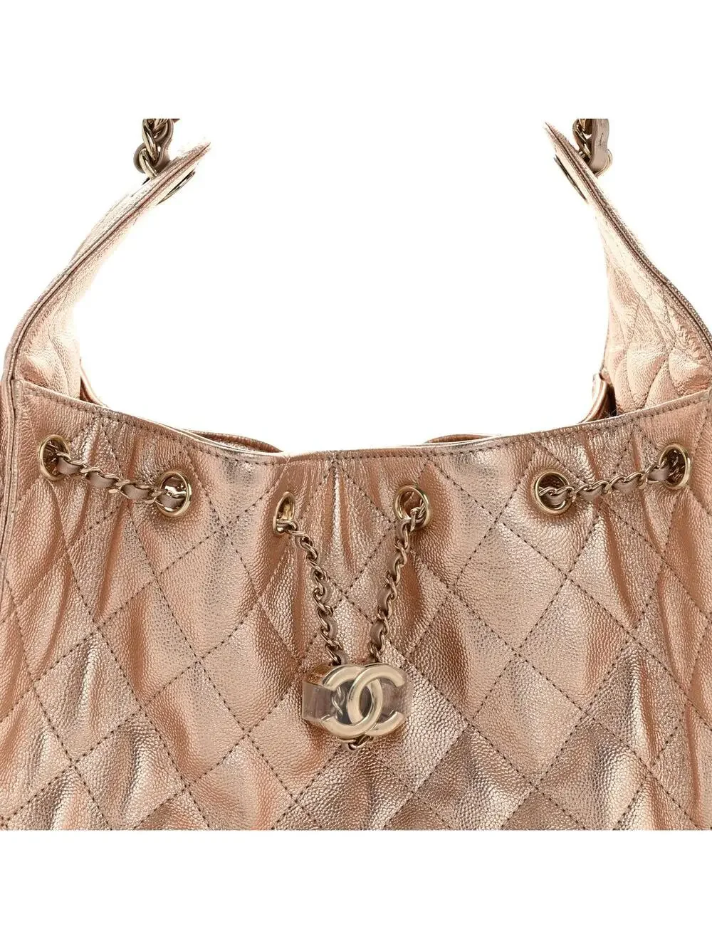 Metallic Caviar Quilted Small Chanel 25 #304085C89B